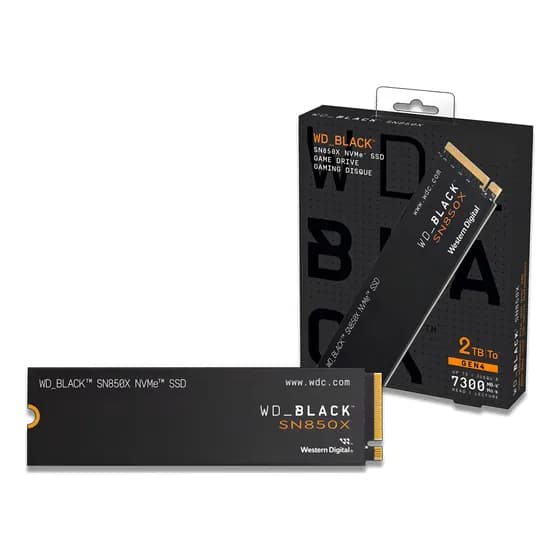 SSD Western Digital WD Black SN850X 2 TB M.2 2280 para PS5 e PC com Velocidade de Leitura 7300 MB/s