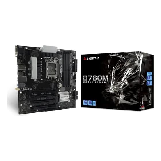 Placa Mae Biostar B760mxc-pro 6.0 Intel 1700 Ddr5 Matx B760 Cor Preto