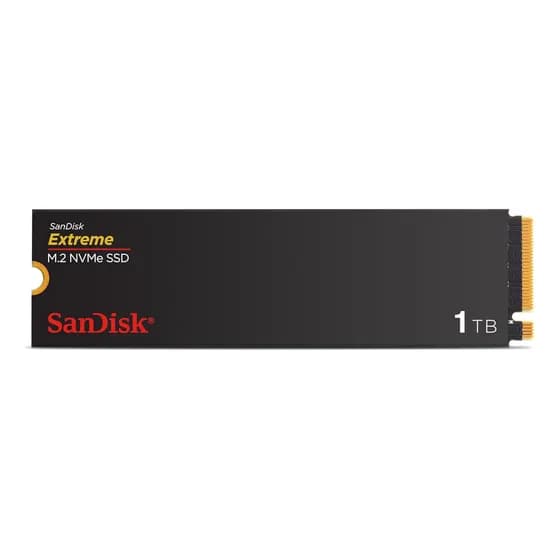 SSD 1TB M.2 2280 NVMe Sandisk Extreme PCIe Gen 4.0 SDSSDX3N-1T00 Velocidade de Leitura até 5150MB/s e Gravação até 4900MB/s Cor Preto