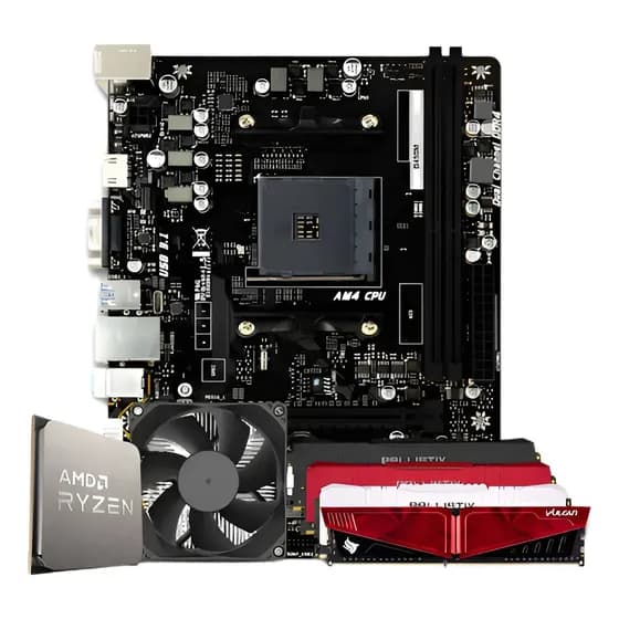 Kit Upgrade Amd Ryzen 5 5600gt + A520m + 16gb 3200mhz Preto