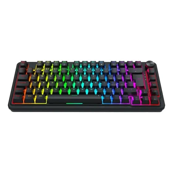 Teclado Magnético Redragon Ucal 8000k Polling Rate 0.01mm Rapid Trigger/socd Rgb Switch Ultramag Padrão Abnt2 Com Knob De Volume Preto Português Brasil