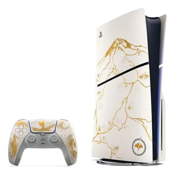 Console Ps5 Slim Disc Ghost Of Yotei Gold Ediaao Limitada Us