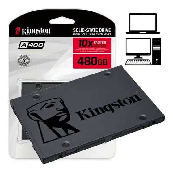 SSD Interno Kingston A400 de 480GB para PC e Notebook