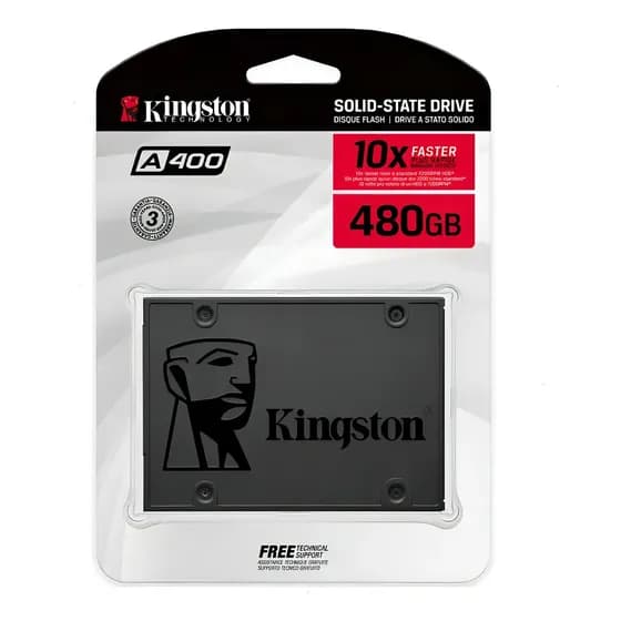 Ssd Hd Interno Kingston Sa400s37/480g 480gb Cor Cinza