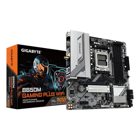 Placa Mãe Gigabyte B650 M Gaming Plus, Wifi, Am5, Ddr5, Matx Preto