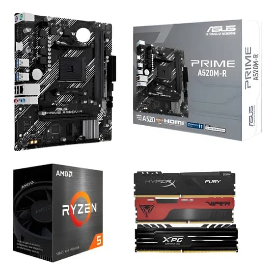 Kit Upgrade Amd Ryzen 5 5600gt 4.6ghz Turbo + A520m + 8gb Preto