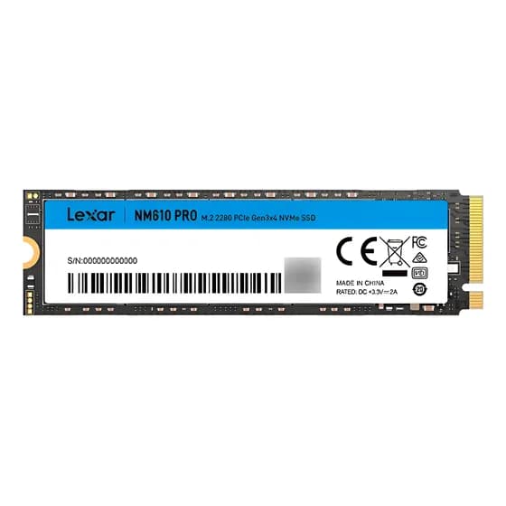 SSD M.2 2280 NVMe 2TB Lexar NM610 PRO Preto Interno