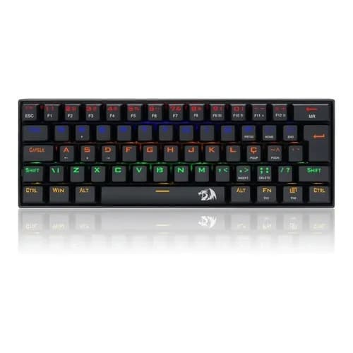 Teclado Mecânico Redragon Lakshmi Rainbow Brown K606 Abnt2 Cor de teclado Preto Idioma Português Brasil