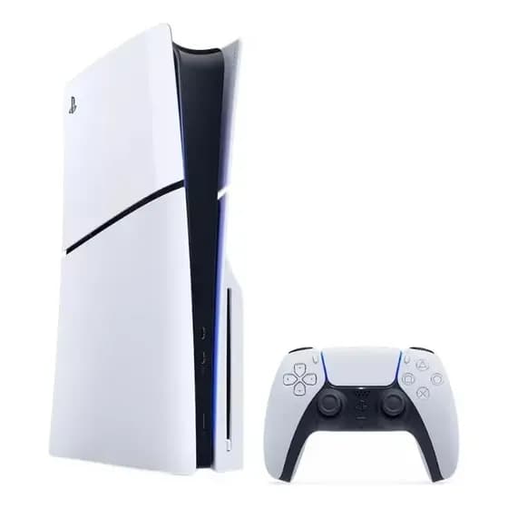 Console fino Sony PS5 de 1 TB com leitor de disco branco
