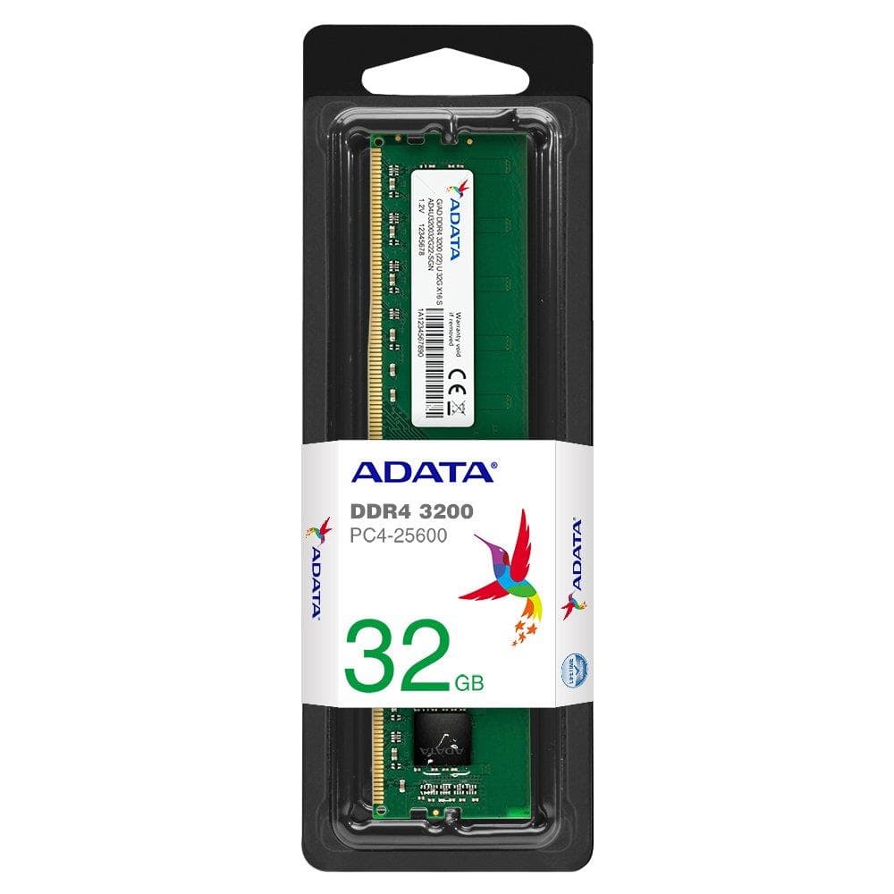 Memória  Adata , 32GB , 3200MHz , DDR4 , Verde