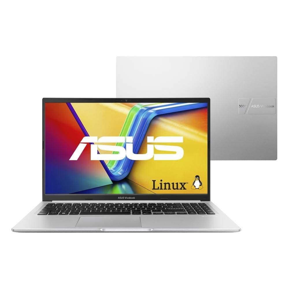Notebook ASUS Vivobook 15 M1502YA AMD Ryzen 7 5825U 16GB Ram 1TB SSD Linux KeepOS 15,6” FHD Cool Silver - NJ613