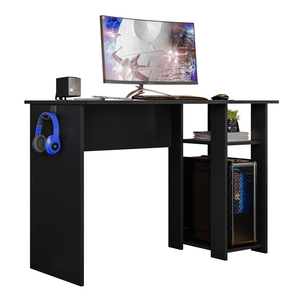 Mesa Para Computador DMX-500 108cm PC Gamer Setup Preto - Desk Design