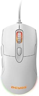 MOUSE GAMER PCYES MALUS WHITE GHOST - 12400 DPI - RGB - 6 BOTÕES - PMGMWG