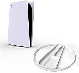 Suporte Base Aro Vertical compatível com PS5 Playstation 5 Slim, Preto (Branco)