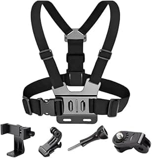 Suporte De Peito Peitoral Ajustável Para Celular Smartphones Compatível Com Câmera GoPro Chest Band universal Câmera Esportiva Ajustável 360° Colete Para Vídeo E Filmagem Esporte Moto Bike Viagem