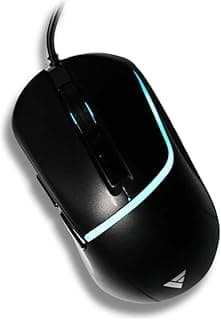 Force One Mouse Gamer Precision com Fio, Sensor A603FP, DPI Ajustável 1200-7200, 6 Botões, Iluminação LED 7 Cores, 116x62x38mm