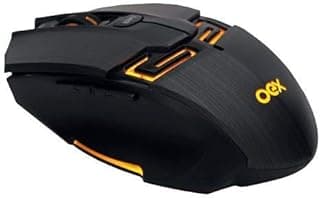 OEX GAME Mouse Gamer Killer MS312 - Led Laranja - 6 botões - 4.000DPI - Preto