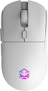 MOUSE GAMER SEM FIO PCYES BASARAN STEALTH WHITE GHOST - 10000 DPI - RGB - 6 BOTÕES - PMGBRSTWG