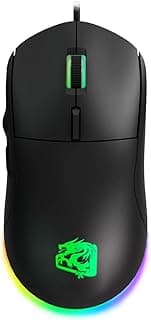 ELG MGCS Mouse Gamer Ceres Hyperlight - Ultraleve 63g, 7200 DPI, 6 Botões, Cabo Paracord, Design Ambidestro, LED Rainbow, Plug and Play, Compatível com Windows e Linux