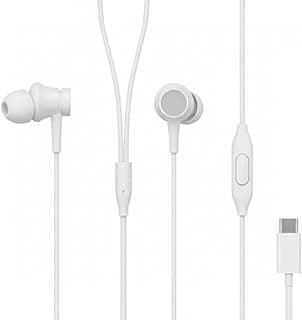Fone de Ouvido Premium com Fio USB-C, Áudio Estéreo Balanceado; Microfone e Controle de Volume, compatível com Smartphones, Tablets e Dispositivos Tipo-C - 7° Geração. (Branco)