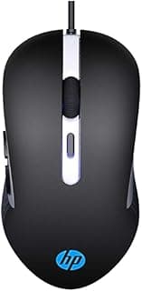 HP Mouse Gamer USB G210 Preto Sensor Óptico SPCP A704E Ambidestro Resoluções até 2400 DPI e Iluminação Multicolor Grande cabo de 1,45M com 6 botões 7ZZ89AA