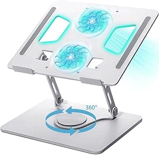 Suporte para Notebook e Tablet de Mesa Com Rotação - Base e Apoio para Notebook - Branco