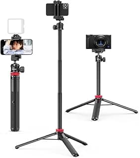 Tripé Bastão Selfie Ulanzi 2 em 1 Compatível Câmeras, Smartphones, Extensível 146cm, Suporte Portátil Alta Performance