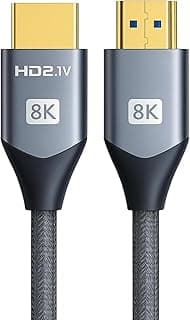 Cabo HDMI 2.1 8K 2m 48Gbps Ultra Rápido HDR10 eARC VRR Gamer PS5 Series X 4K 120Hz Alta Performance Conector Banhado a Ouro Reforçado TV Monitor Projetor Notebook PC Qualidade Premium
