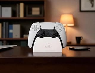 Suporte para Controle DualSense PS5, Suporte de Mesa para Gamepad PlayStation 5, Preto e Branco