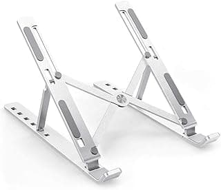 Suporte Para Notebook Dobrável em Alumínio Ergonômico Portátil Antiderrapante Leve e Resistente Para Telas de 10” a 16”