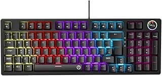 Teclado Mecânico Gamer BrazilPC BPC-K9071 USB ABNT2 Switch Azul Iluminação Rainbow Preto