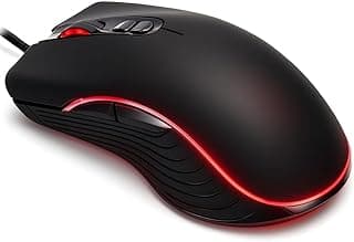 Mouse Gamer RGB 7 Botões 4800 DPI Design Ergonômico - Cabo 1,5m Luz Led RGB Jogo com Velocidade e Precisão