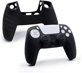 A nova capa de silicone TwiHill (2020) é adequada para PS5, PS5 função antiderrapante capa de silicone capa de proteção PS5 (Preto)