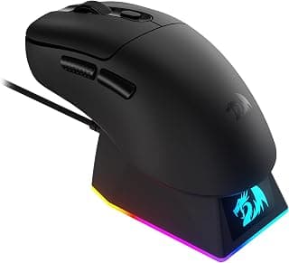 Mouse Gamer Redragon Ebony Standard Preto 24000 DPI com Dock de Carregamento Magnético Tri Mode USB Tipo-C, USB 2.4GHz, Bluetooth M998-STD-1K