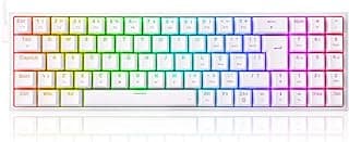 TECLADO MECANICO GAMER POLLUX RGB BRANCO SWITCH MARROM