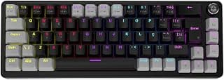 TECLADO MECÂNICO 65% PCYES MECKA BLACK VULCAN - SWITCH RED - LED RAINBOW - TPMKBVRD