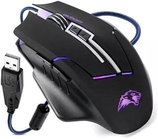 Mouse Gamer Exbom MS -G270 7 Botões Roxo 3200DPI Programáveis Com Fio 1.5m