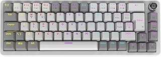 TECLADO MECÂNICO 65% PCYES MECKA WHITE GHOST - SWITCH RED - LED RAINBOW - TPMKWGRD