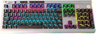 HP Teclado Gamer GK520S Mecanico USB Layout ABNT2 Iluminação Multicores com efeitos dinâmicos Switch Mecânico Azul 12 Com teclas atalhos de iluminação Volume 4QN07AA