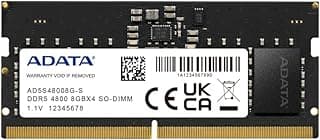 Memória RAM Notebook Adata XPG DDR5 8GB 4800MHz CL40 SODIMM 1.1V, Upgrade Eficiente e Estável – AD5S48008G-S