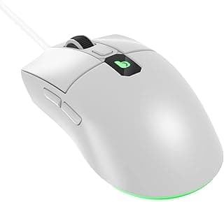 Mouse Gamer com Fio M29 Branco, RGB Respiração, 4 DPI (1200-3600), Sensor Óptico, 6 Botões, Design Ergonômico, Compatível com PC, Notebook, Windows - Plug and Play