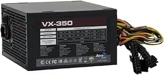 Fonte de Alimentação Aerocool Stealth VX-350-350W, S/Cabo