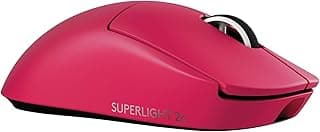 Mouse Gamer sem fio Logitech G PRO X SUPERLIGHT 2c, mouse compacto 51 g, 5 botões programáveis, carregamento USB-C, sensor de 44K DPI, taxa de atualização de até 8 kHz para PC/Mac - Rosa Magenta