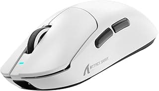 ATTACK SHARK X8 PPO 8K Mouse com Fita Antiderrapante para Mãos Grandes, 55g SUPERLEVE, Sensor Gamer PixArt PAW3395PRO, Sem Fio BT/2.4G/Com Fio, DPI 40000