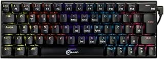 Teclado Mecânico Gamer Kalkan Loki 60% Iluminação Rainbow Preto Switch Marrom USB Tipo-C KLK00015