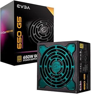 EVGA 650 G5, 80 Plus Gold 650W, totalmente modular, modo ECO com ventilador Fdb, capacitores 100% japoneses, garantia de 10 anos, tamanho compacto de 150 mm, fonte de alimentação 220-G5-0650-X1