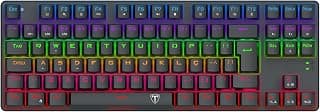 Teclado Mecânico Gamer T-Dagger Bora Iluminação Rainbow T-TGK313-BR