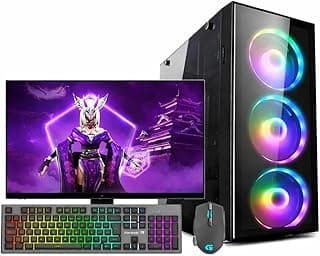 PC GAMER COMPLETO R5 5500/16GB/SSD 480GB/RTX 3050 6GB/MONITOR 21,5 100HZ/KIT GAMER RANGER RGB