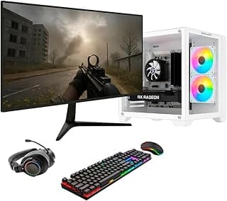 PC Gamer Completo BluePC FRAG, AMD Ryzen 5 7500F AM5, Radeon RX 580 8GB, B650, 16GB DDR5, SSD 512GB NVMe, Monitor 23" 75Hz, Kit Gamer - PGBP-FRA156