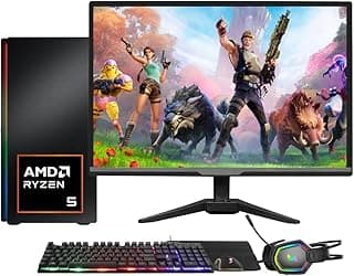 PC Gamer Completo Skill RGB AMD Ryzen 5 5600G,Gráficos Radeon VEGA 7, Monitor LED 20",Kit Gamer, 16GB DDR4, SSD 512GB, Fonte 500W SGX-0064A
